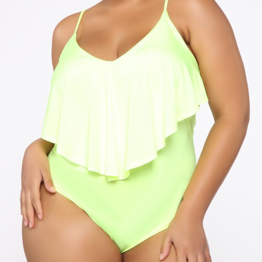 fashion nova Breezy Baby Bodysuit - Neon Yellow
